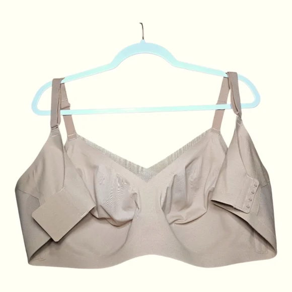 Honeylove Crossover Wireless Sports Bra Smoothing Sand Tan Brown Plus Size 3X - Picture 6 of 6